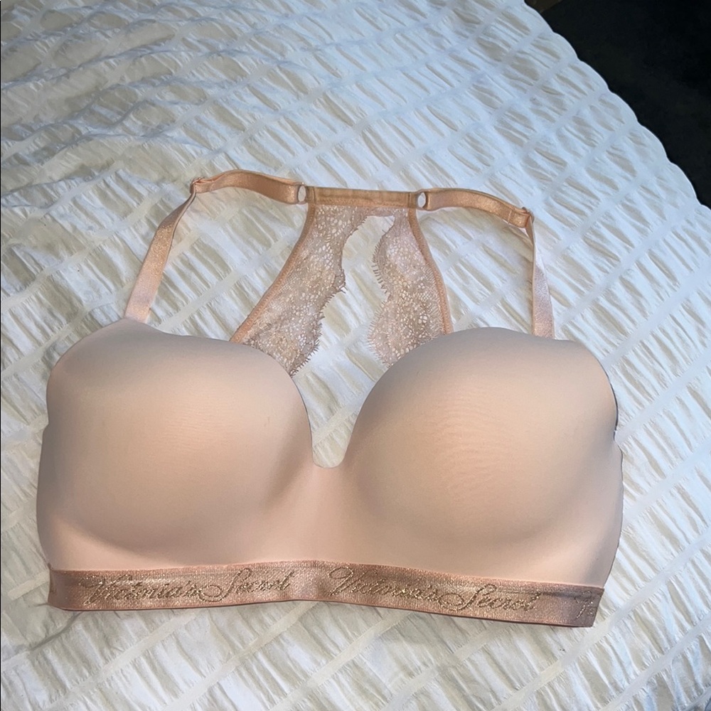Victoria's Secret Blush Lace-Back Bra
